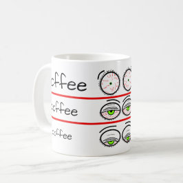 Lustige Kaffeestimmungslevel-Design Kaffeetasse