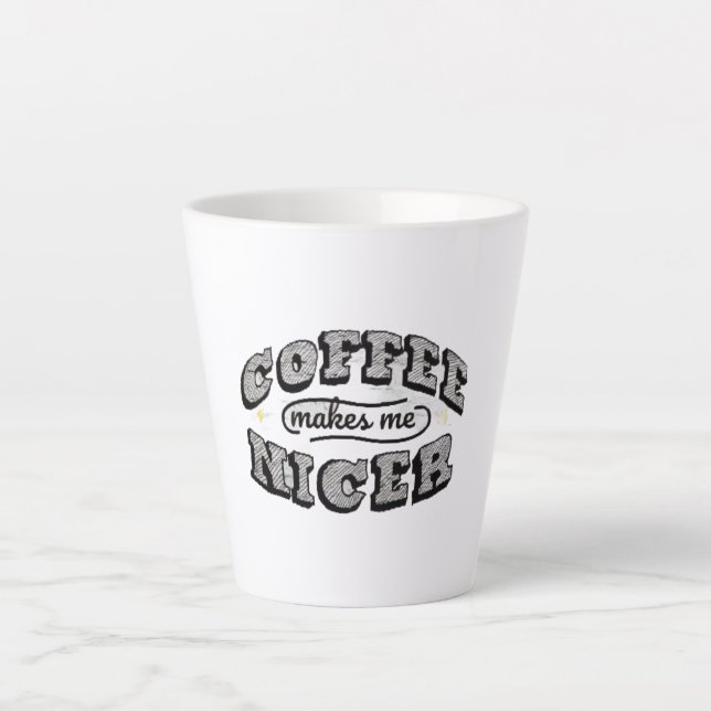 Lustige Kaffeetasse - "Kaffee Macht Mich Nett" Milchtasse (Vorderseite)