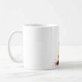 Lustige Kaffeetasse mit wütendem Hühnerdesign