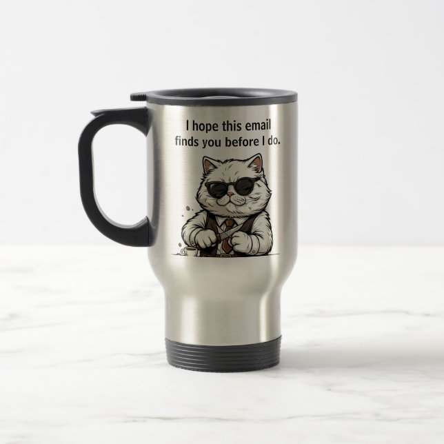 Lustige Kaffeetassen mit Typografie für Arbeitskol (Links)