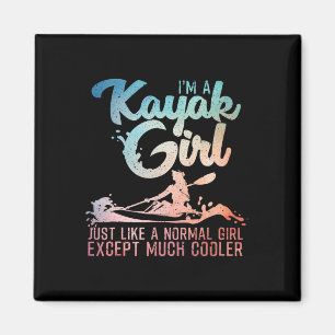 Lustige Kajak-Mädchen-Kunst für Frauen, die Kajaks Magnet