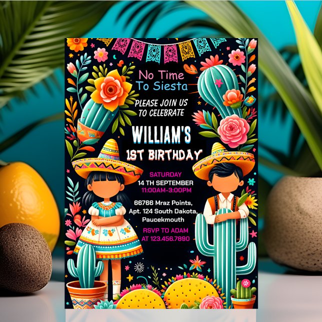 lustige Kaktus niedlich bis tako ersten fiesta 1.  Einladung (Von Creator hochgeladen)