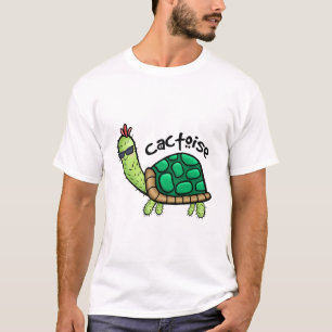 LUSTIGE KAKTUS-SCHILDKRÖTE KINDER T-SHIRT