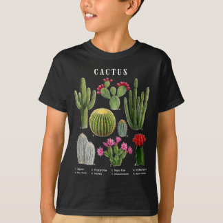 Lustige Kaktusarten-Tabelle T-Shirt