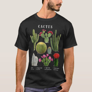 Lustige Kaktusarten-Tabelle T-Shirt
