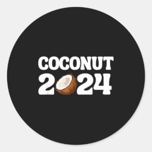 Lustige Kamala Harris 2024 Aussage Demokrat Coconu Runder Aufkleber