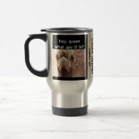 Lustige Kamel BUCKEL-TAGreise-Tasse, Schwarzes u.