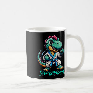 Lustige Kampfsportarten Karate Taekwondo Dino Tier Kaffeetasse