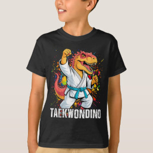 Lustige Kampfsportarten Karate Taekwondo Dino Tier T-Shirt