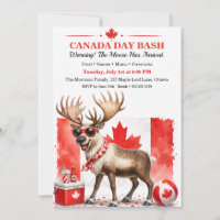 Lustige kanadische Elch Canada Day Party BBQ