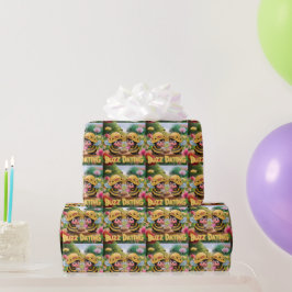 Lustige kapriöse Bienen summen beim Dating Geschenkpapier