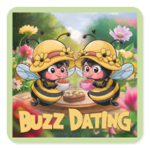 Lustige kapriziöse Bienen summen beim Dating