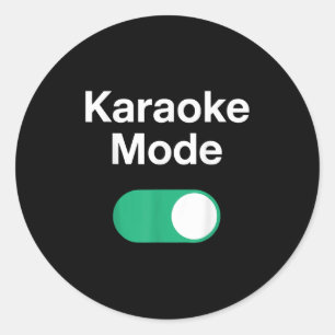 Lustige Karaoke-Kunst für Männer Frauen Musik Säng Runder Aufkleber