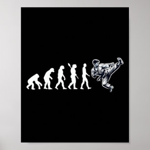 Lustige Karate-Evolution Kampfsportliebhaber Karat Poster