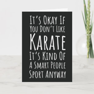 Lustige Karate-Karten Kampfsport Humor Sarkastisch Karte