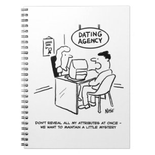 Lustige Karikatur eines Mannes in einer Partnerver Notizblock