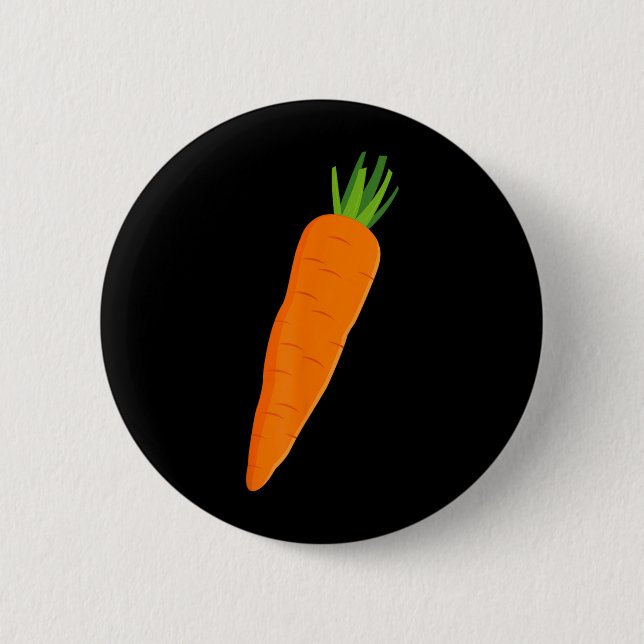 Lustige Karotte Gemüse Halloween Button (Vorderseite)