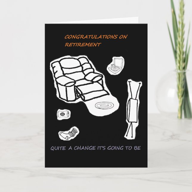 Lustige Karte auf Ruhestand und Redundanz (Vorderseite)