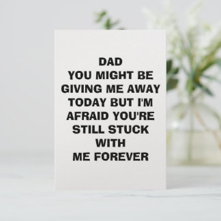 Lustige Karte für den Vater am Hochzeitstag