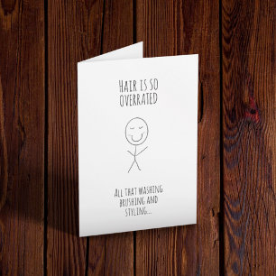 Lustige Karte nach Chemo: Haare