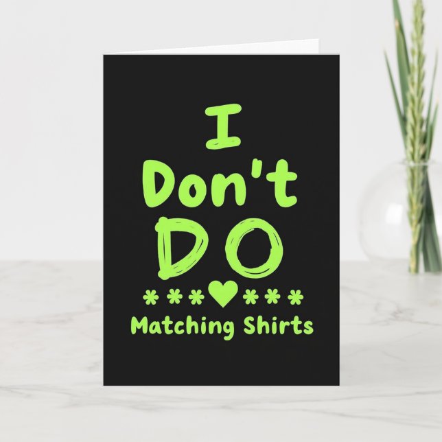 Lustige Karte ohne passende Shirts (Vorderseite)