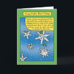Lustige Karte Schneeflocke-Boot Camps<br><div class="desc">Feiertags-Gruß-Karte</div>