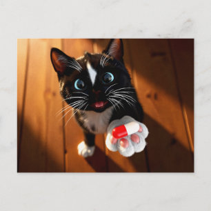 Lustige Karte zur Genesung Katze liefert Ihre Pi