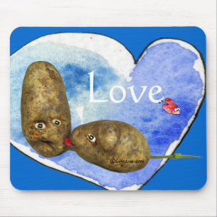Lustige Kartoffeln im Liebes-Herzen Mousepads