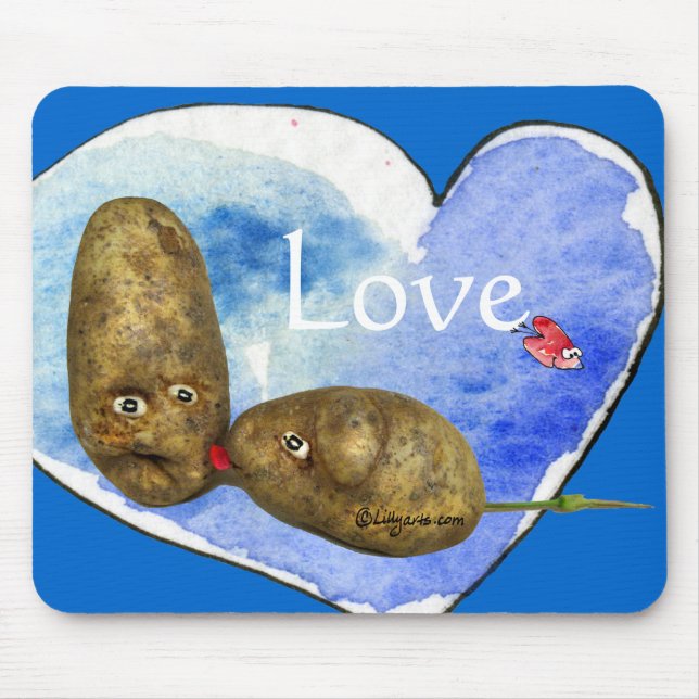 Lustige Kartoffeln im Liebes-Herzen Mousepads (Vorne)