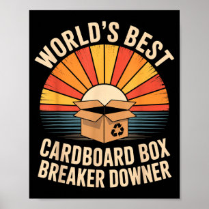 Lustige Kartonbox Zerbrecher Downer Sarkastischer Poster