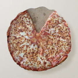 Lustige Käse-Pizza Rundes Kissen