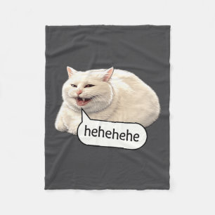 Lustige käsige Katzen-Smiley-Meme-Alberne seltsame Fleecedecke