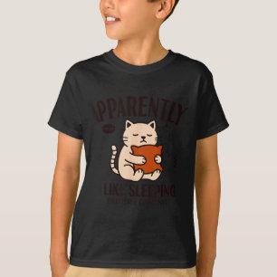 Lustige Katze Anscheinend mag ich Sleeng T-Shirt