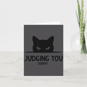 Lustige Katze beurteilt dich schweigend  Dankeskarte