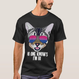 Lustige Katze Bisexueller Stolz Niemand weiß, dass T-Shirt