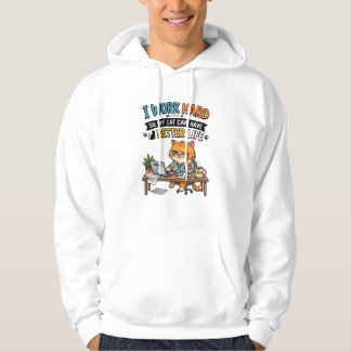Lustige Katze Büroangestellte Hoodie