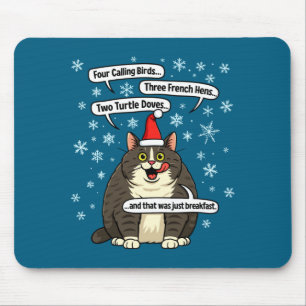 Lustige Katze Christmas Carol Meme Merch Weihnacht Mousepad