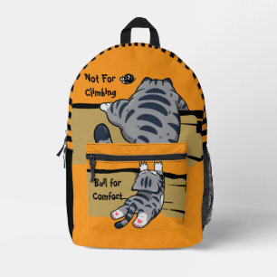 Lustige Katze, Dicke Katze, Lustiges Skript, Moder Bedruckter Rucksack
