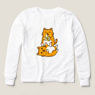 Lustige Katze, die Banane isst Neko süße Cartoon O