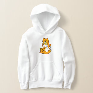 Lustige Katze, die Banane isst Neko süße Cartoon O Hoodie