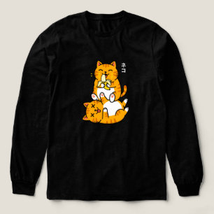 Lustige Katze, die Banane isst Neko süße Cartoon O Tri-Blend Shirt