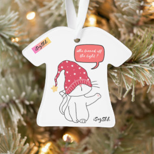 lustige Katze, die das Licht ausgeschaltet hat? Ornament