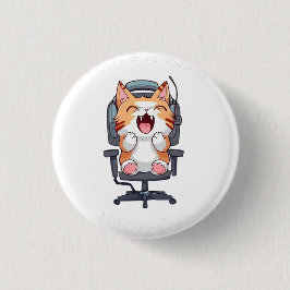 Lustige Katze, die total ausflippt Button