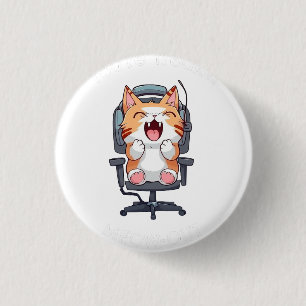 Lustige Katze, die total ausflippt Button