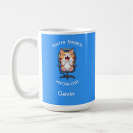 Lustige Katze, die total ausflippt Kaffeetasse