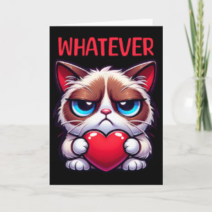 Lustige Katze Egal Grumpy Valentinstag  Karte