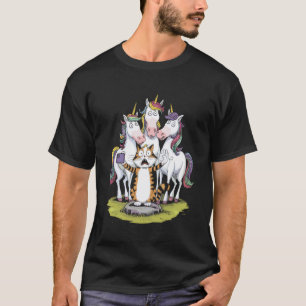 Lustige Katze Einhorn Selfie Meme T-Shirt