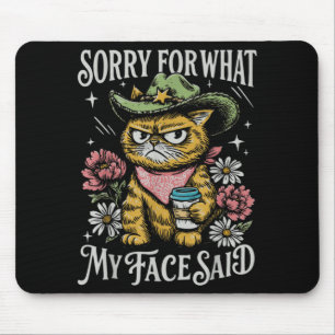 Lustige Katze entschuldigt sich für das, was mein Mousepad