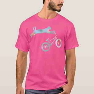 Lustige Katze fährt Bmx Kunst für Bmx Fahrrad Bmx T-Shirt