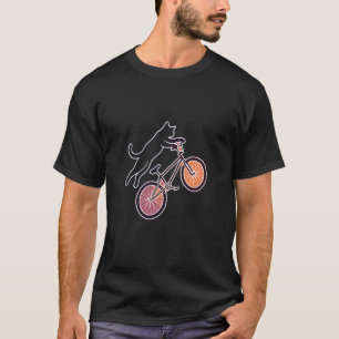 Lustige Katze fährt Fahrrad-Design für Radfahrer u T-Shirt